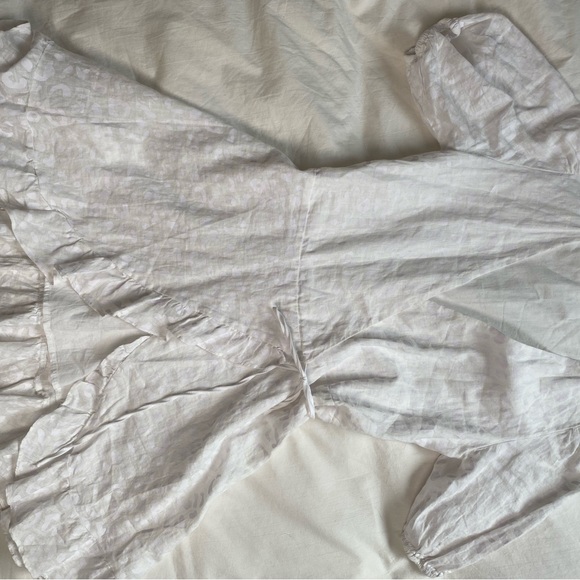 Beymen 100% Linen Jacquard Wrap Dress Size 34 (XS) - Picture 15 of 15